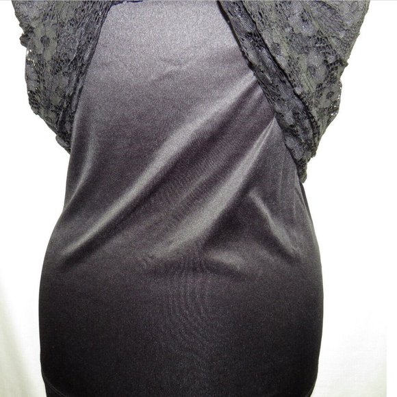 FTF Plus Size 2X Sexy Black Lace Cap Sleeve Top - Picture 6 of 10